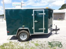 South Georgia Cargo 5x8 SA Trailer - Green, Ramp, Side Door