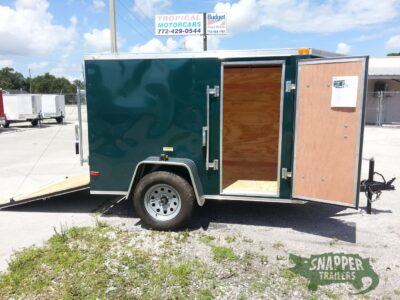 South Georgia Cargo 5x8 SA Trailer - Green, Ramp, Side Door - Image 10