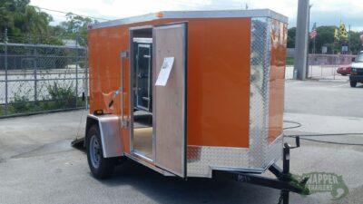 South Georgia Cargo 5x8 SA Trailer - Orange, Ramp, Side Door - Image 12