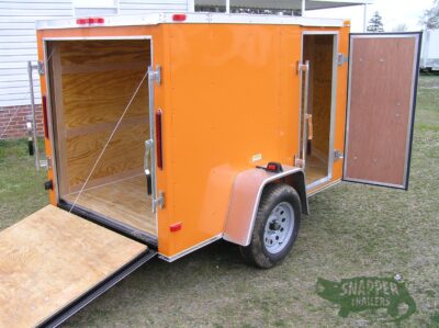 South Georgia Cargo 5x8 SA Trailer - Orange, Ramp, Side Door - Image 8