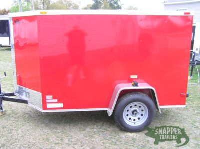 South Georgia Cargo 5x8 SA Trailer - Red, Ramp, Side Door - Image 3