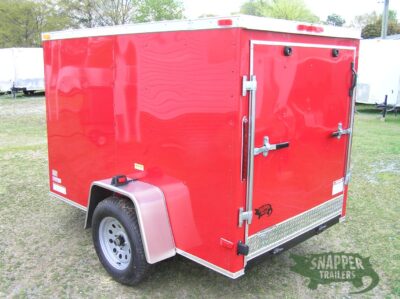 South Georgia Cargo 5x8 SA Trailer - Red, Ramp, Side Door - Image 5