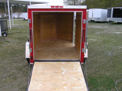 South Georgia Cargo 5x8 SA Trailer - Red, Ramp, Side Door - Image 6