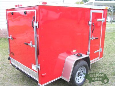 South Georgia Cargo 5x8 SA Trailer - Red, Ramp, Side Door - Image 9