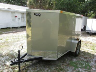 South Georgia Cargo 5x8 SA Trailer - Silver Frost, Ramp, Side Door - Image 2