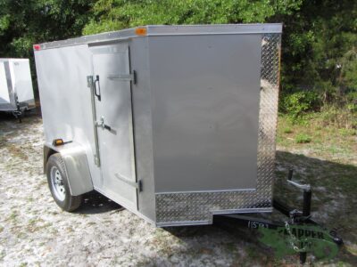 South Georgia Cargo 5x8 SA Trailer - Silver Frost, Ramp, Side Door - Image 14