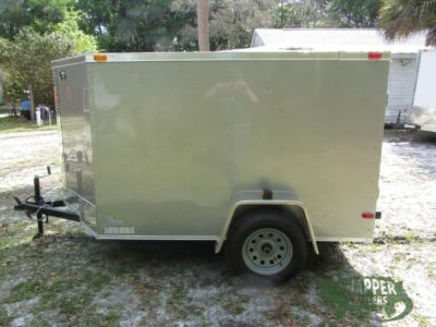 South Georgia Cargo 5x8 SA Trailer - Silver Frost, Ramp, Side Door - Image 4