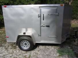 South Georgia Cargo 5x8 SA Trailer - Silver Frost, Ramp, Side Door