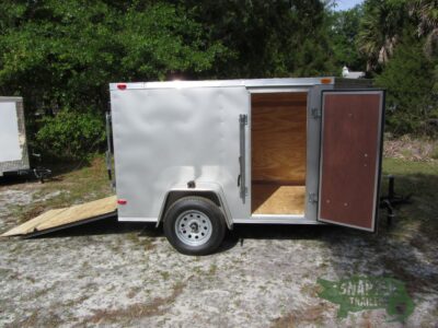 South Georgia Cargo 5x8 SA Trailer - Silver Frost, Ramp, Side Door - Image 11