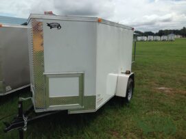 South Georgia Cargo 5x8 SA Trailer - White, Double Doors, Generator Door
