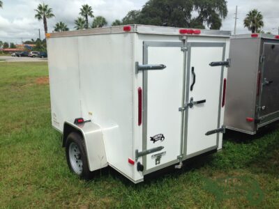 South Georgia Cargo 5x8 SA Trailer - White, Double Doors, Generator Door - Image 4