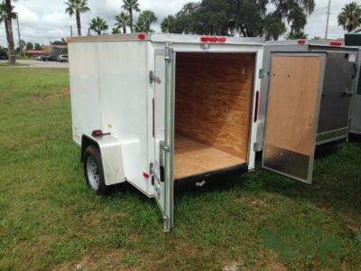 South Georgia Cargo 5x8 SA Trailer - White, Double Doors, Generator Door - Image 3