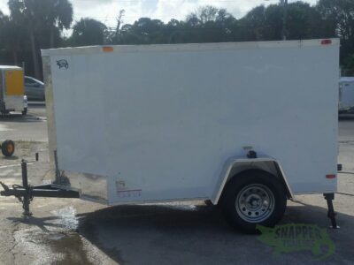 South Georgia Cargo 5x8 SA Trailer - White, Ramp, Stabilizer Jacks, D-Rings - Image 6