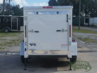 South Georgia Cargo 5x8 SA Trailer - White, Ramp, Stabilizer Jacks, D-Rings - Image 5
