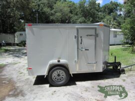 South Georgia Cargo 5x8 SA Trailer - White, Single Door, Side Door