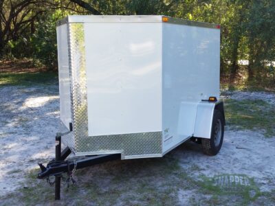 South Georgia Cargo 5x8 SA Trailer - White, Single Door - Image 2