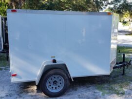 South Georgia Cargo 5x8 SA Trailer - White, Single Door