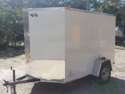 South Georgia Cargo 6x8 SA Trailer - White, Ramp, Side Door - Image 2