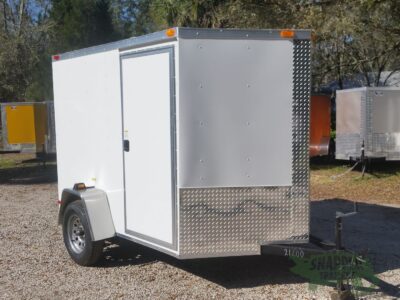 South Georgia Cargo 6x8 SA Trailer - White, Ramp, Side Door - Image 15
