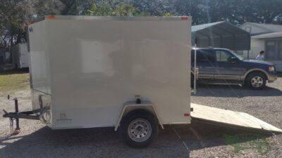 South Georgia Cargo 6x8 SA Trailer - White, Ramp, Side Door - Image 3