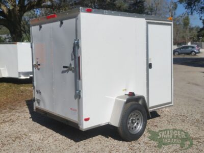 South Georgia Cargo 6x8 SA Trailer - White, Ramp, Side Door - Image 10