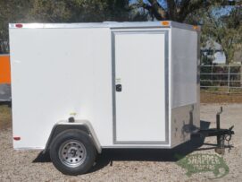 South Georgia Cargo 6x8 SA Trailer - White, Ramp, Side Door