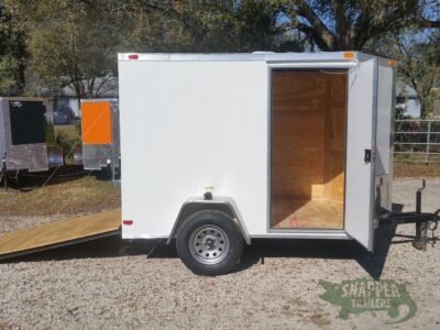 South Georgia Cargo 6x8 SA Trailer - White, Ramp, Side Door - Image 11