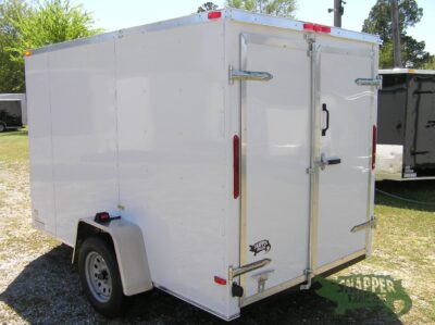 South Georgia Cargo 6x10 SA Trailer - White, Double Doors, Side Door - Image 5