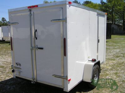 South Georgia Cargo 6x10 SA Trailer - White, Double Doors, Side Door - Image 9
