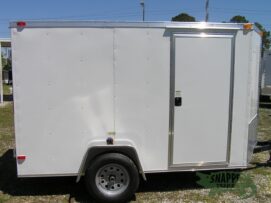 South Georgia Cargo 6x10 SA Trailer - White, Double Doors, Side Door