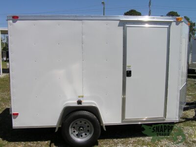South Georgia Cargo 6x10 SA Trailer - White, Double Doors, Side Door