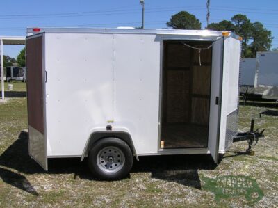 South Georgia Cargo 6x10 SA Trailer - White, Double Doors, Side Door - Image 10