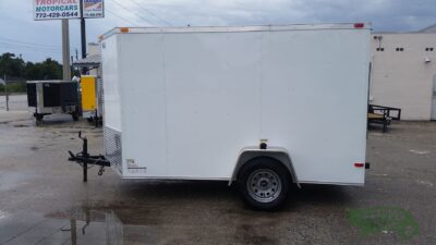 South Georgia Cargo 6x10 TA Trailer - White, Ramp, Side Door - Image 9