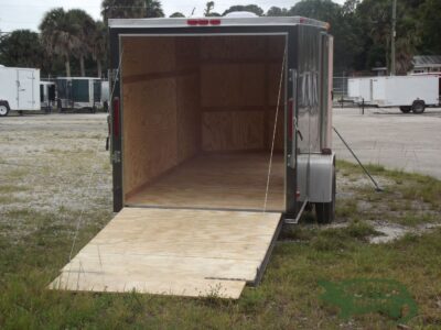 South Georgia Cargo 6x12 SA Trailer - Charcoal Gray, Ramp, Side Door - Image 6