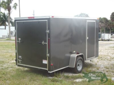 South Georgia Cargo 6x12 SA Trailer - Charcoal Gray, Ramp, Side Door - Image 9
