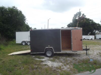 South Georgia Cargo 6x12 SA Trailer - Charcoal Gray, Ramp, Side Door - Image 10