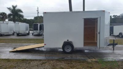 South Georgia Cargo 6x12 SA Trailer - White, Ramp, Side Door, Extra Height - Image 10