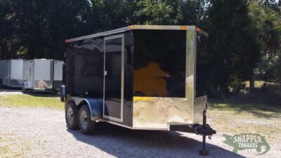 South Georgia Cargo 6x12 TA Trailer - Black, Double Doors, Side Door - Image 12