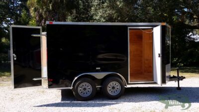 South Georgia Cargo 6x12 TA Trailer - Black, Double Doors, Side Door - Image 3