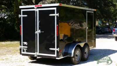 South Georgia Cargo 6x12 TA Trailer - Black, Double Doors, Side Door - Image 10