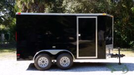 South Georgia Cargo 6x12 TA Trailer - Black, Double Doors, Side Door