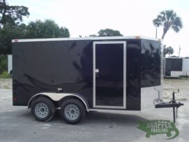 South Georgia Cargo 6x12 TA Trailer - Black, Ramp, Side Door