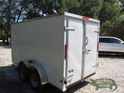 South Georgia Cargo 6x12 TA Trailer - White, Double Doors, Side Door - Image 6