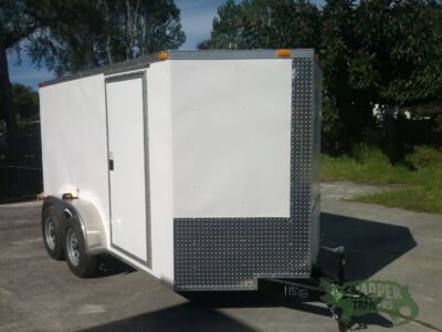 South Georgia Cargo 6x12 TA Trailer - White, Ramp, Side Door - Image 12