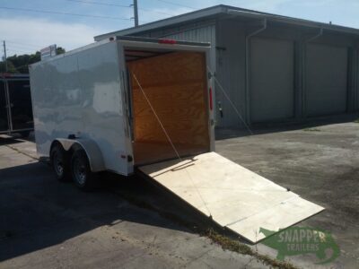 South Georgia Cargo 6x12 TA Trailer - White, Ramp, Side Door - Image 4