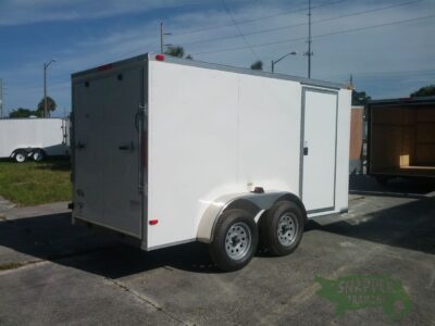 South Georgia Cargo 6x12 TA Trailer - White, Ramp, Side Door - Image 9