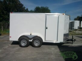 South Georgia Cargo 6x12 TA Trailer - White, Ramp, Side Door