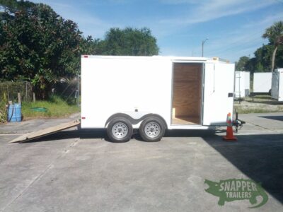 South Georgia Cargo 6x12 TA Trailer - White, Ramp, Side Door - Image 10
