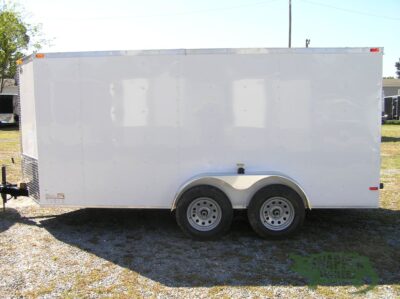 South Georgia Cargo 6x14 TA Trailer - White, Ramp, Side Door - Image 3
