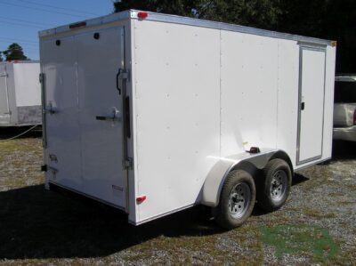 South Georgia Cargo 6x14 TA Trailer - White, Ramp, Side Door - Image 9